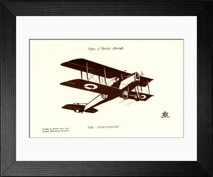 Framed Print : Types of British Aircraft -- The Martinsyde Framed Print : Types of British Aircraft -- The Martinsyde
