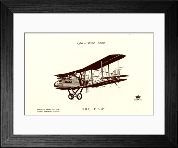 Framed Print : Types of British Aircraft -- The FE8 Framed Print : Types of British Aircraft -- The FE8