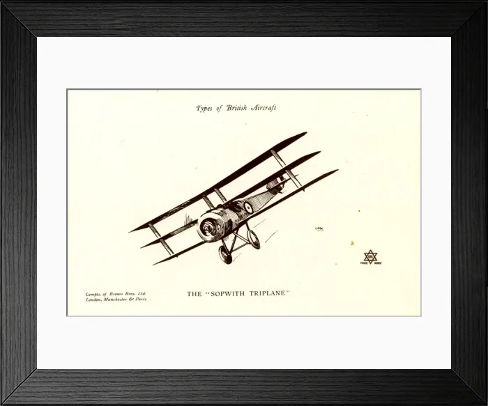 Framed Print : Types of British Aircraft -- The Sopwith Triplane Framed Print : Types of British Aircraft -- The Sopwith Triplane