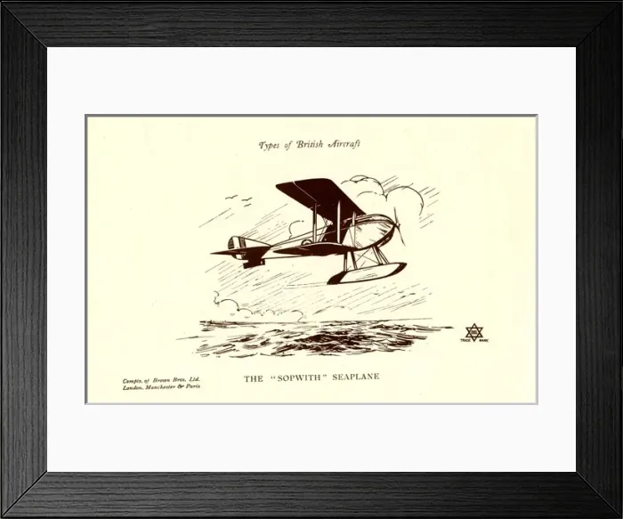 Framed Print : Types of British Aircraft -- The Sopwith Seaplane Framed Print : Types of British Aircraft -- The Sopwith Seaplane