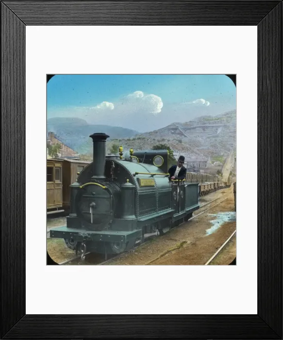 Framed Print : Snowdon. Colour lantern slide depicting Snowdon in Wales. Date: circa 1890s Framed Print : Snowdon. Colour lantern slide depicting Snowdon in Wales. Date: circa 1890s