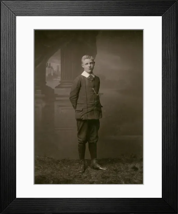 Framed Print : Studio photo of an Edwardian boy in his Sunday best Framed Print : Studio photo of an Edwardian boy in his Sunday best