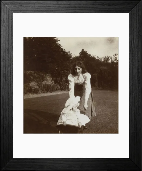 Framed Print : Two sisters in garden, Ealing, West London Framed Print : Two sisters in garden, Ealing, West London