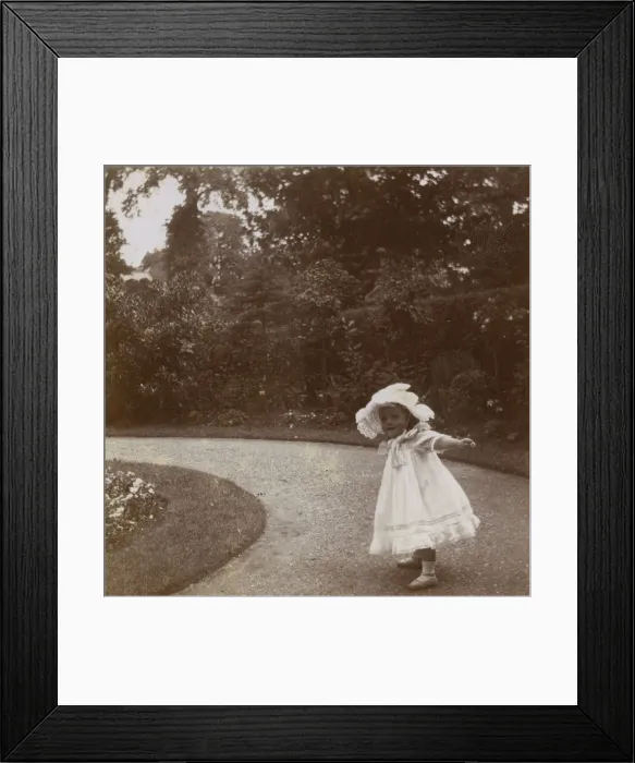 Framed Print : Little girl in garden, Ealing, West London Framed Print : Little girl in garden, Ealing, West London