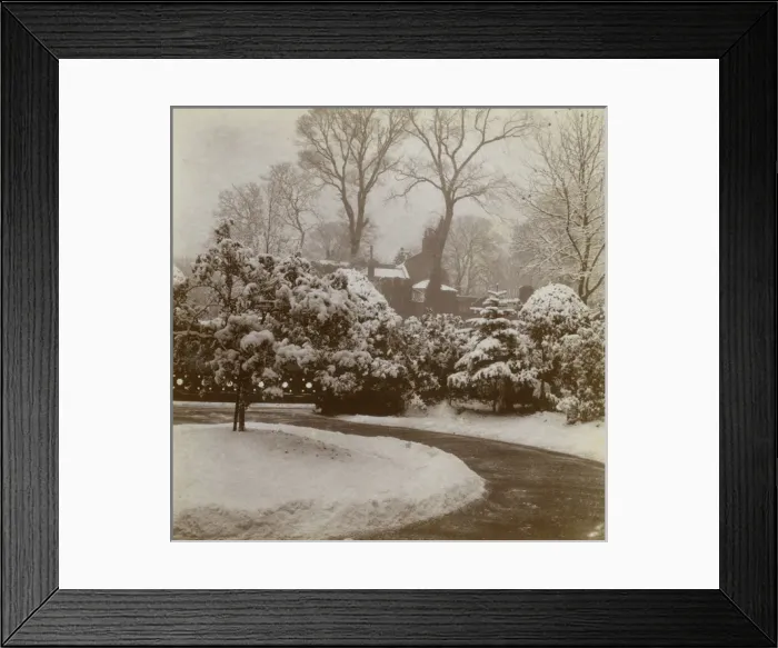 Framed Print : Front garden in the snow, Ealing, West London Framed Print : Front garden in the snow, Ealing, West London