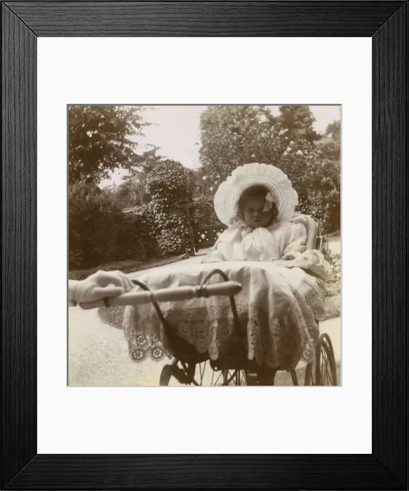 Framed Print : Little girl in pram, Ealing, West London Framed Print : Little girl in pram, Ealing, West London