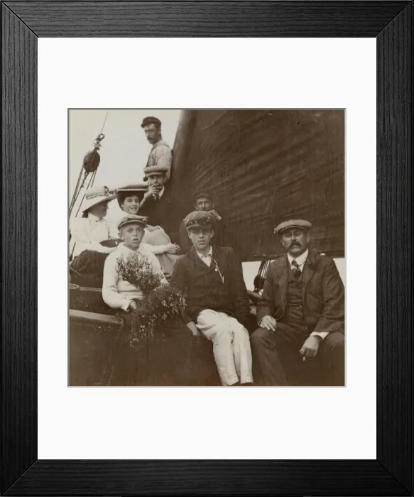 Framed Print : Family on a yachting trip, Southwold, Suffolk Framed Print : Family on a yachting trip, Southwold, Suffolk