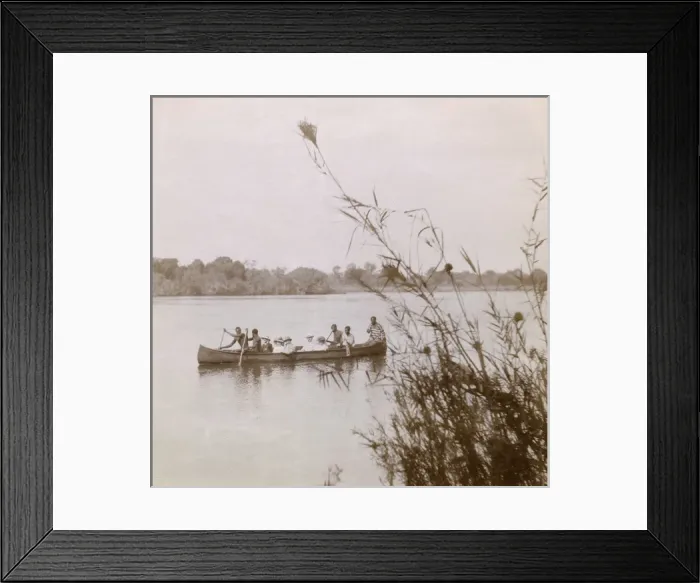 Framed Print : People on a boating trip, Zambezi River, Africa Framed Print : People on a boating trip, Zambezi River, Africa