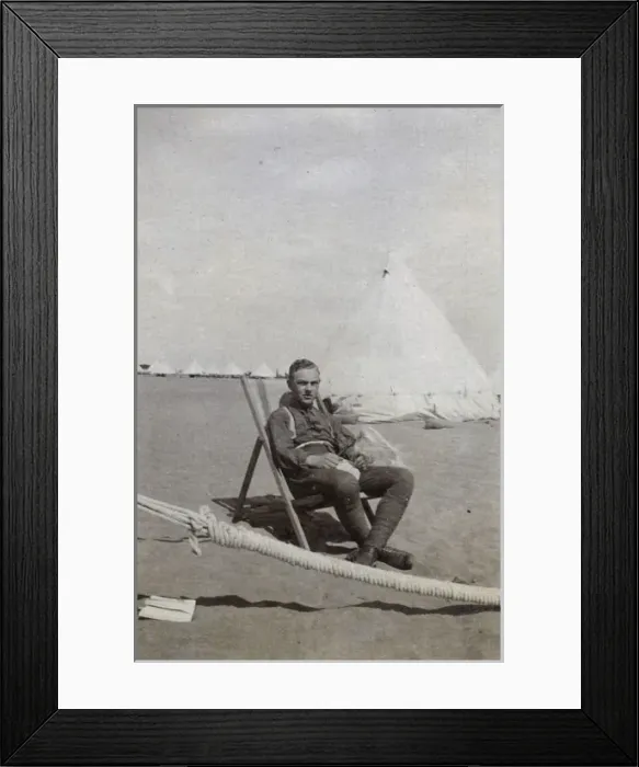 Framed Print : Young man of Royal Fusiliers in Egypt, WW1 Framed Print : Young man of Royal Fusiliers in Egypt, WW1