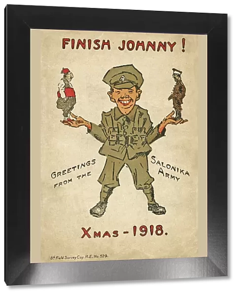 Humorous postcard, British soldier in Salonika, WW1
