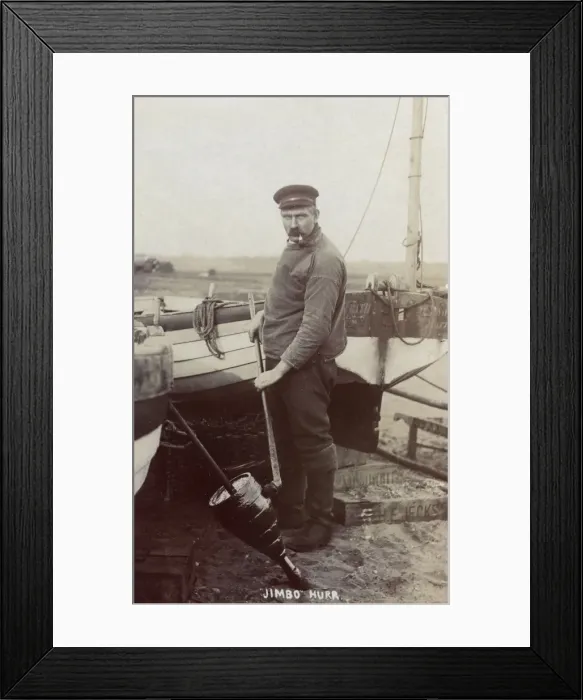 Framed Print : Fisherman with boats, Southwold, Suffolk Framed Print : Fisherman with boats, Southwold, Suffolk