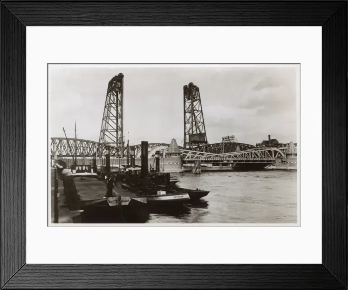Framed Print : The Bridges over a side branch of the River Mause, Rotterdam Framed Print : The Bridges over a side branch of the River Mause, Rotterdam