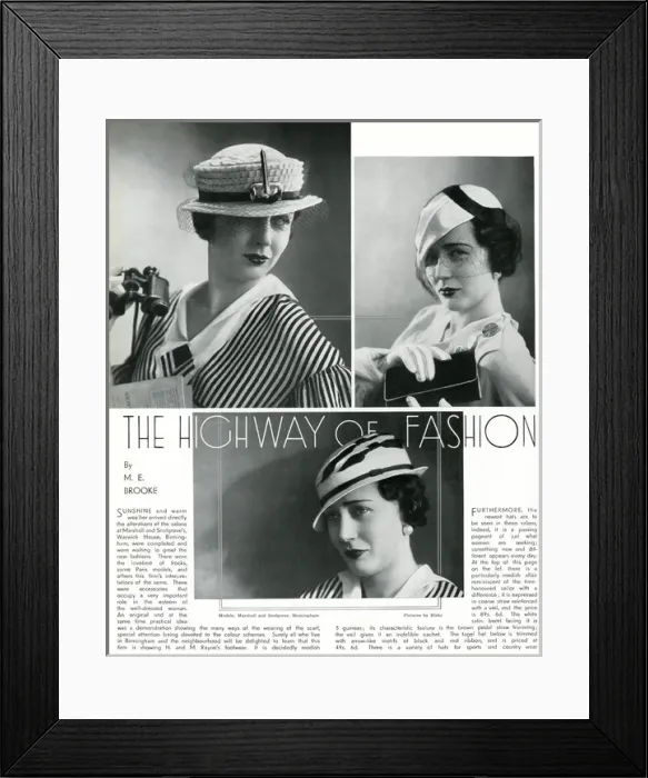 Framed Print : Highway of fashion 1933 Framed Print : Highway of fashion 1933