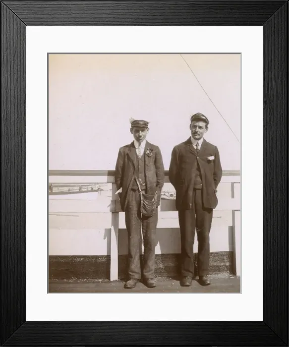 Framed Print : Two pier attendants, Southwold, Suffolk Framed Print : Two pier attendants, Southwold, Suffolk