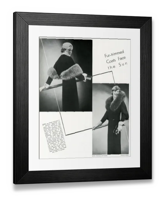Framed Print : Fur-trimmed coats 1933 Framed Print : Fur-trimmed coats 1933