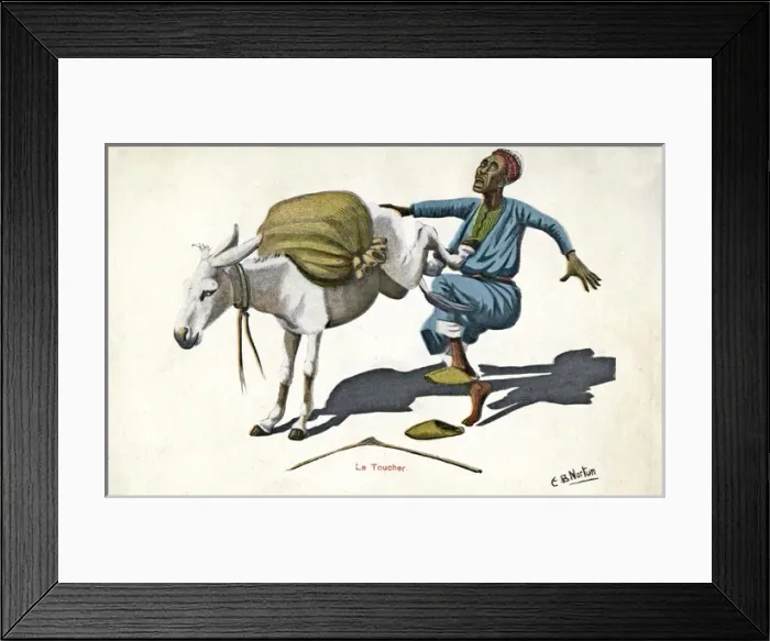 Framed Print : A man and his mule in Egypt Framed Print : A man and his mule in Egypt