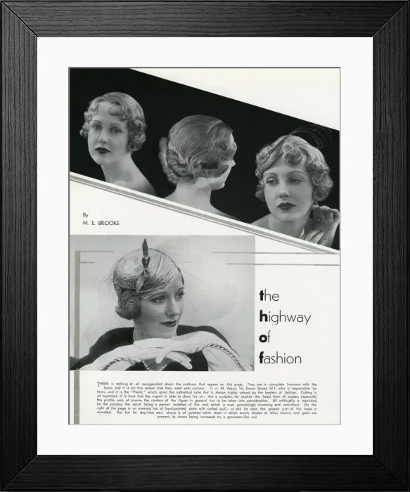 Framed Print : Highway of fashion 1933 Framed Print : Highway of fashion 1933