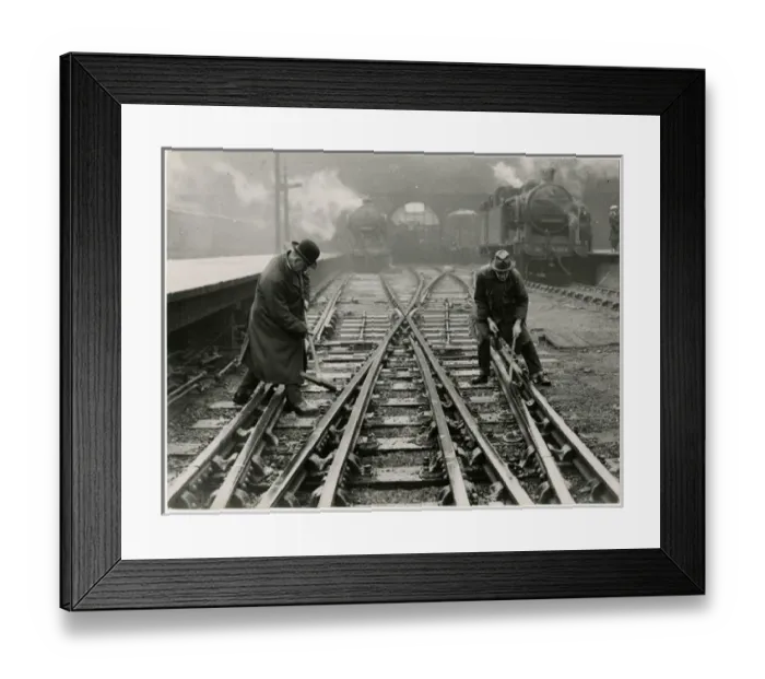 Framed Print : Railway volunteers at work 1926 Framed Print : Railway volunteers at work 1926