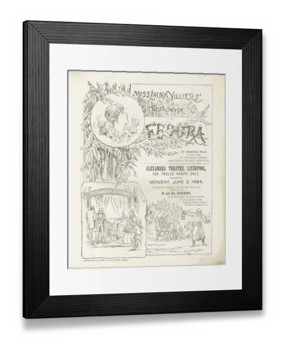 Framed Print : Fedora by Victorien Sardou - Miss Laura Villiers Framed Print : Fedora by Victorien Sardou - Miss Laura Villiers