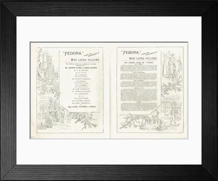 Framed Print : Fedora by Victorien Sardou - Miss Laura Villiers Framed Print : Fedora by Victorien Sardou - Miss Laura Villiers