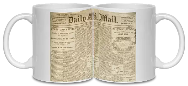 Front page, Daily Mail, Diamond Jubilee, Golden Extra