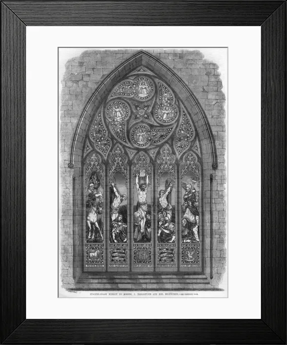 Framed Print : Ballantine stained glass window, 1862 Framed Print : Ballantine stained glass window, 1862