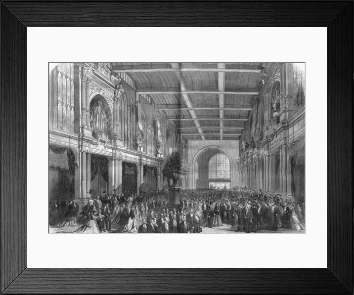 Framed Print : Procession in the grand vestibule, Exposition Universelle Framed Print : Procession in the grand vestibule, Exposition Universelle