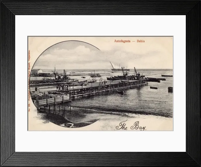 Framed Print : Bay and piers, Antofagasta, Chile, South America Framed Print : Bay and piers, Antofagasta, Chile, South America
