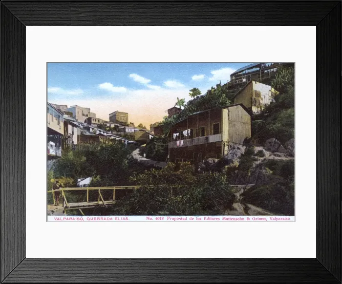 Framed Print : Quebrada Elias, Valparaiso, Chile, South America Framed Print : Quebrada Elias, Valparaiso, Chile, South America