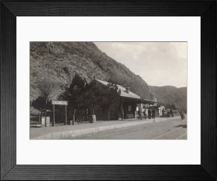 Framed Print : Railway station at Cacheuta, Argentina, South America Framed Print : Railway station at Cacheuta, Argentina, South America