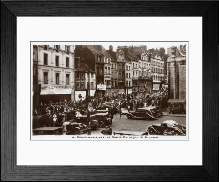 Framed Print : Boulogne-sur-Mer, France - La Grande Rue - Procession Framed Print : Boulogne-sur-Mer, France - La Grande Rue - Procession