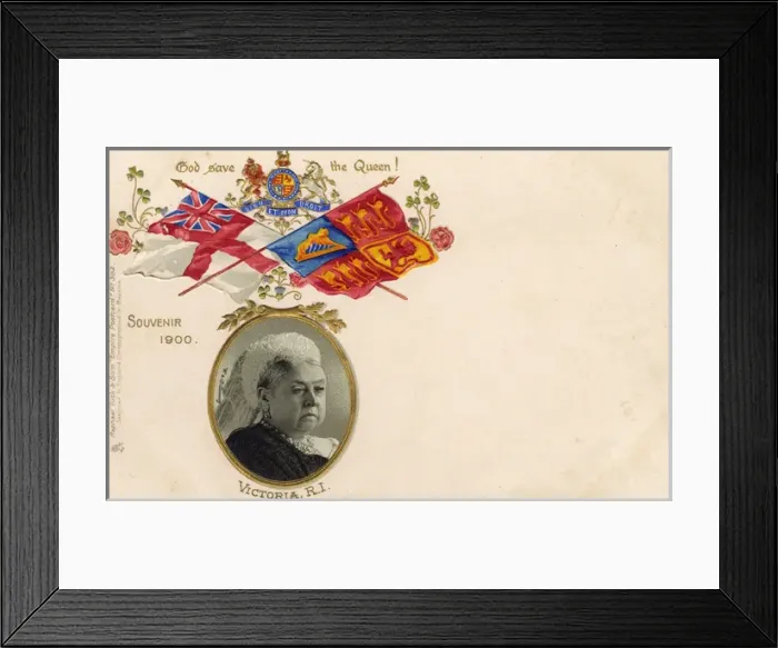 Framed Print : Souvenir Postcard - Queen Victoria Framed Print : Souvenir Postcard - Queen Victoria