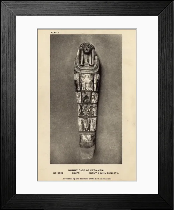 Framed Print : Egyptian Mummy in the British Museum, London - Padiamenet Framed Print : Egyptian Mummy in the British Museum, London - Padiamenet