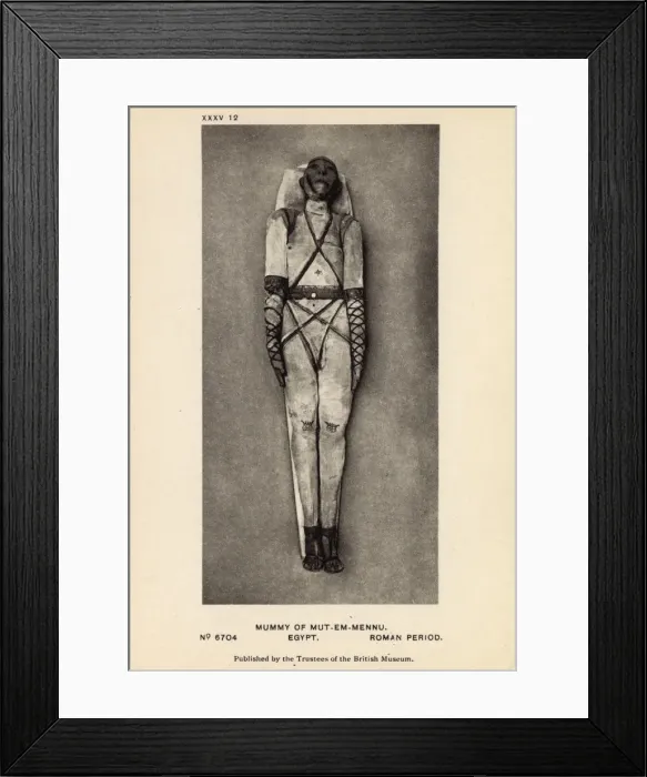 Framed Print : Egyptian Mummy in British Museum, London - Adult man Framed Print : Egyptian Mummy in British Museum, London - Adult man