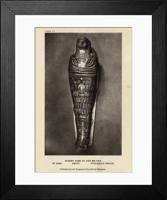 Framed Print : Egyptian Mummy in British Museum, London - Horemheb Framed Print : Egyptian Mummy in British Museum, London - Horemheb