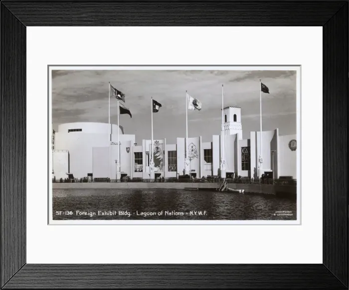 Framed Print : New York Worlds Fair - Foreign Exhibit Building Framed Print : New York Worlds Fair - Foreign Exhibit Building