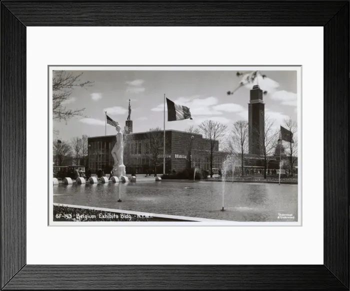 Framed Print : New York Worlds Fair - Belgium Exhibits Building Framed Print : New York Worlds Fair - Belgium Exhibits Building