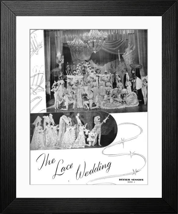Framed Print : The Lace Wedding scene from Plaisirs de Paris at the London Framed Print : The Lace Wedding scene from Plaisirs de Paris at the London