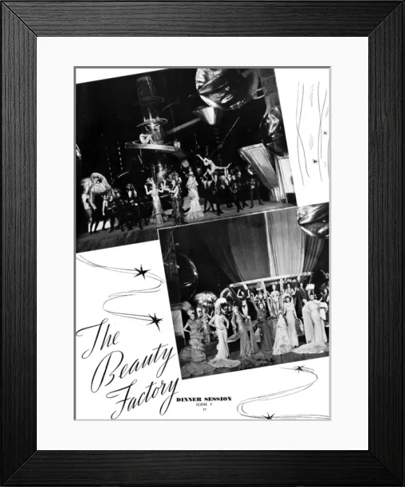 Framed Print : The Beauty Factory scene in Plaisirs de Paris at the London Framed Print : The Beauty Factory scene in Plaisirs de Paris at the London