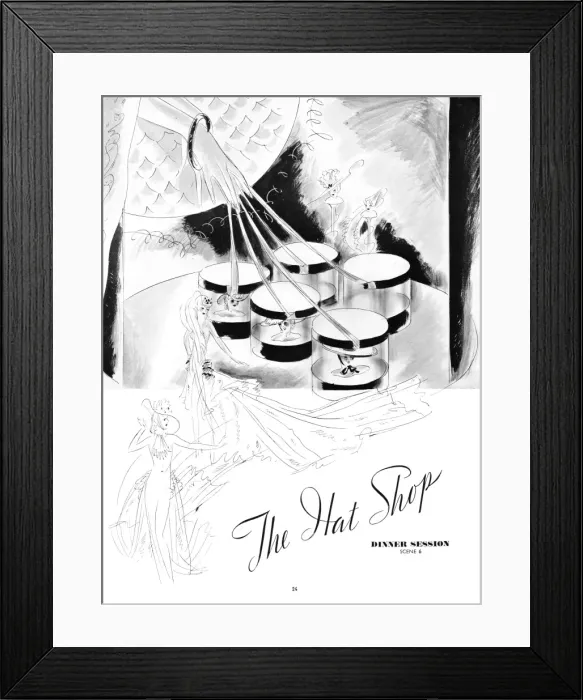 Framed Print : A sketch representing the Hat shop scene in Montmartre a Min Framed Print : A sketch representing the Hat shop scene in Montmartre a Min