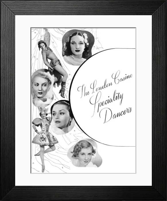 Framed Print : The London Casino Speciality Dancers in Montmartre a Minuit