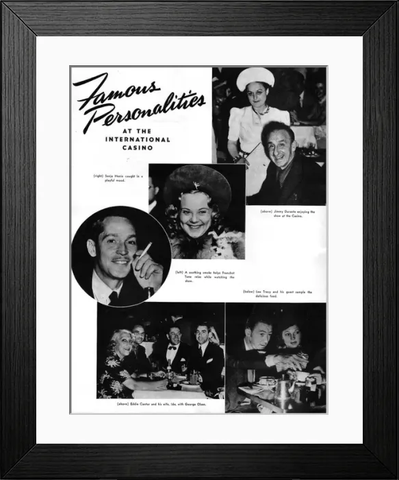 Framed Print : Some of the famous personalities at te International Casino Framed Print : Some of the famous personalities at te International Casino