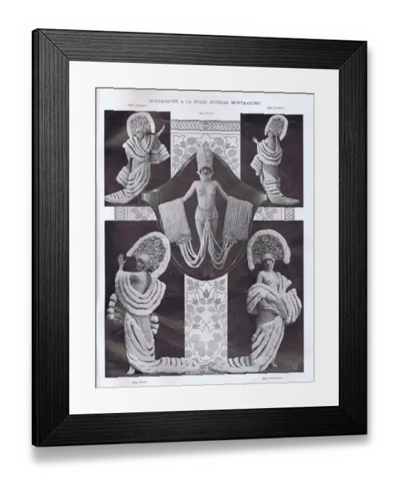 Framed Print : Montmartre a La Russe from La Revue du Moulin Rouge, 1925 Framed Print : Montmartre a La Russe from La Revue du Moulin Rouge, 1925