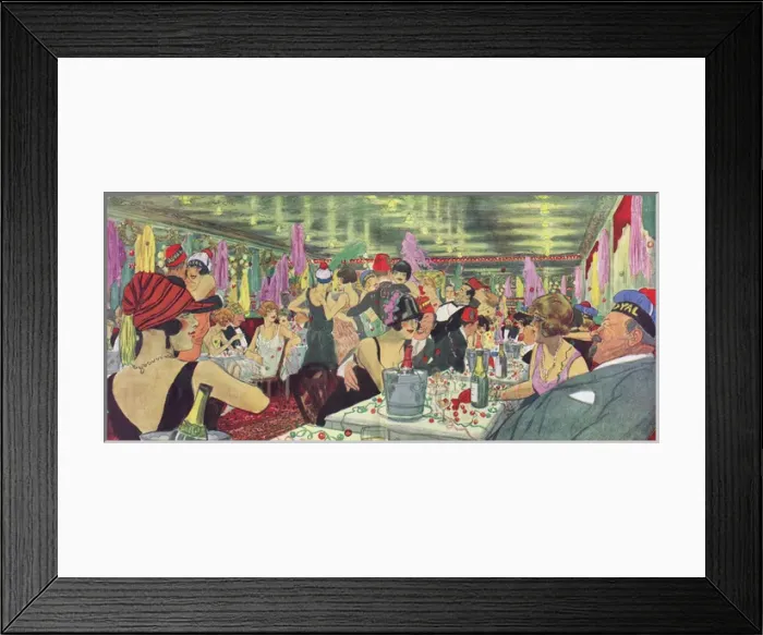 Framed Print : A sketch of the interior of Le Royal night-spot in Paris, 19 Framed Print : A sketch of the interior of Le Royal night-spot in Paris, 19