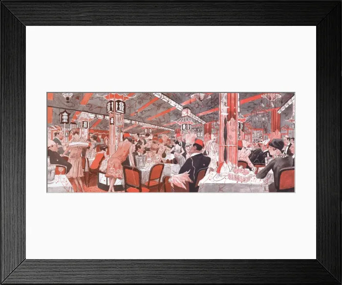 Framed Print : A sketch of the interior of Le Canari night-spot in Paris, 1 Framed Print : A sketch of the interior of Le Canari night-spot in Paris, 1