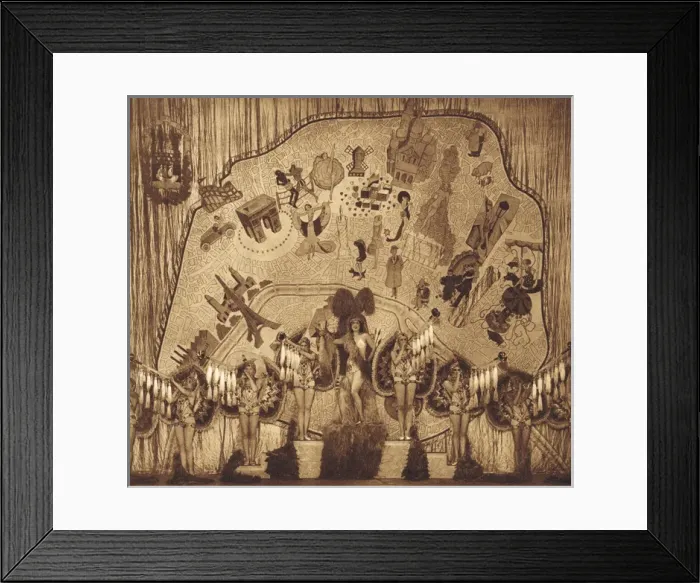 Framed Print : Paris Ville de Jour, from the show un Coup de Folie Framed Print : Paris Ville de Jour, from the show un Coup de Folie