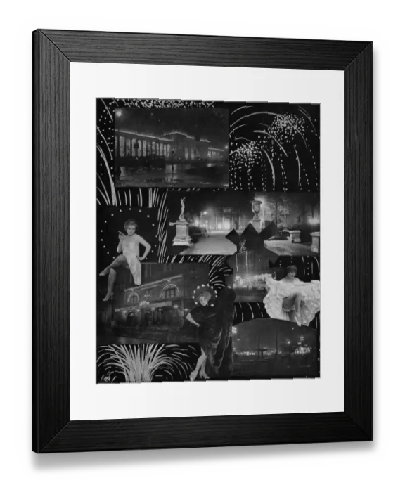 Framed Print : A vision of Paris at night, 1924 Framed Print : A vision of Paris at night, 1924