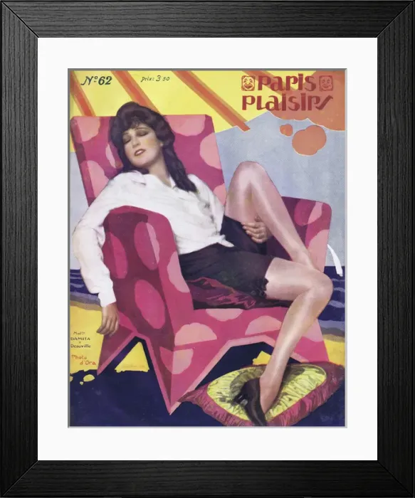 Framed Print : Cover of Paris Plaisirs number 62, August 1927 Framed Print : Cover of Paris Plaisirs number 62, August 1927
