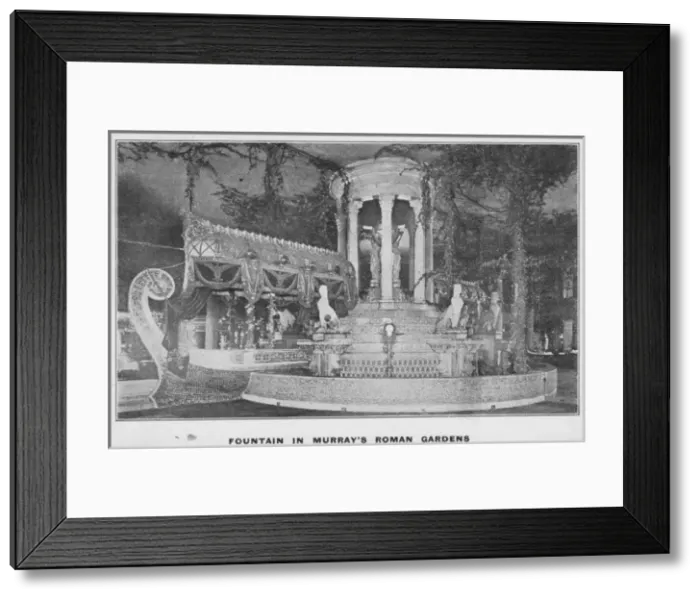 Framed Print : The fountain in Murrays Roman Gardens, New York c. 1915 Framed Print : The fountain in Murrays Roman Gardens, New York c. 1915