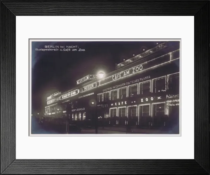 Framed Print : A view of the exterior fa硤e of the Cam am Zoo at night, Be Framed Print : A view of the exterior fa硤e of the Cam am Zoo at night, Be